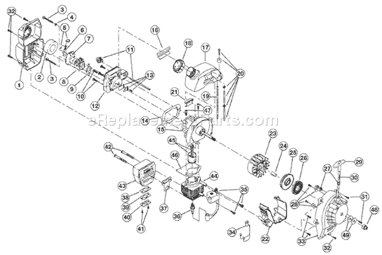 Page A Diagram and Parts List for YM320BV 41AS320G701 Yard Man Leaf Blower / Vacuum